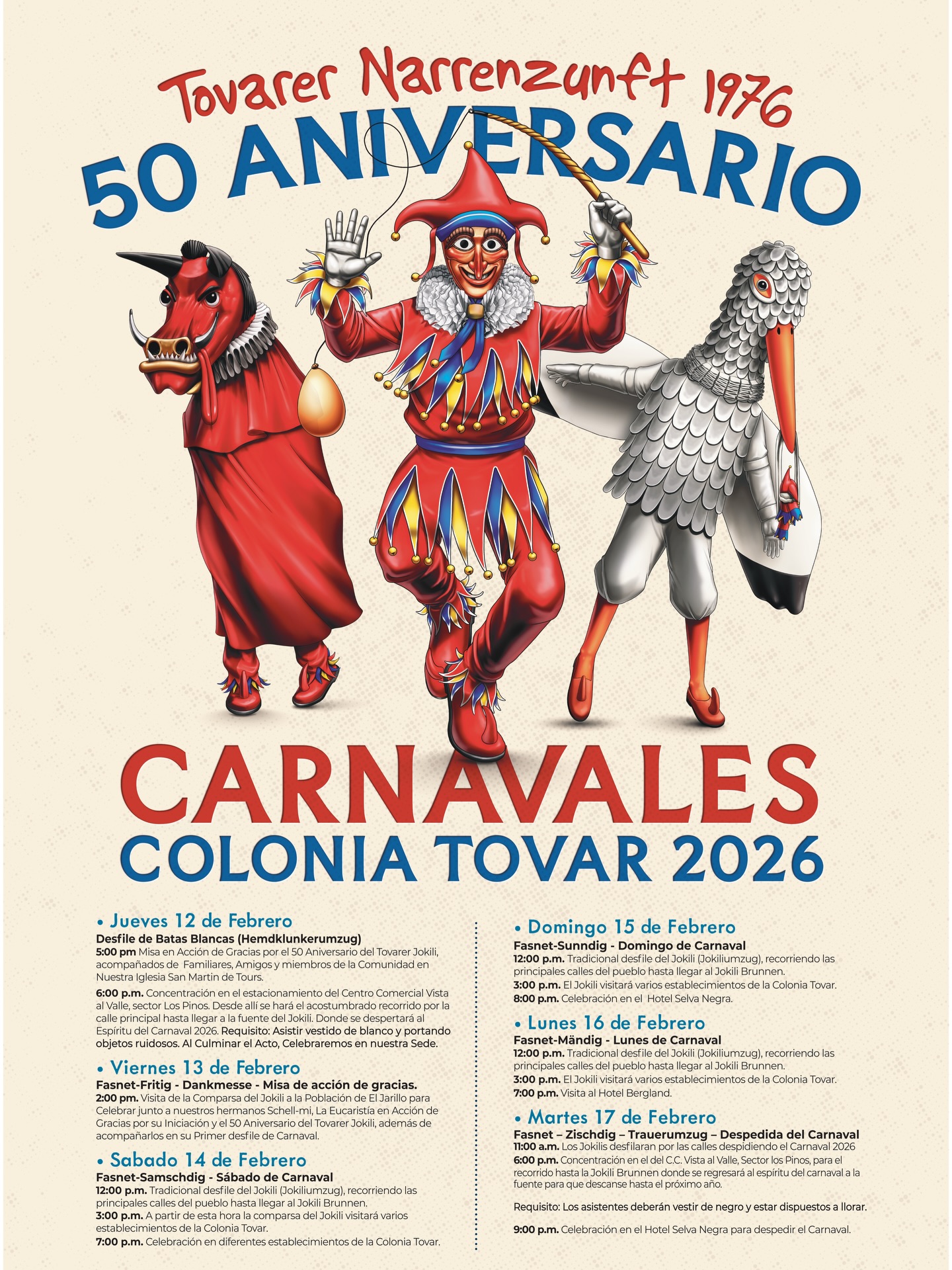 Póster Carnaval 2026 – Jokili Verein